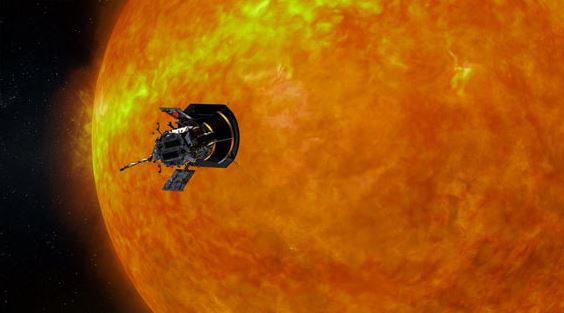 NASA’s Parker Solar Probe approaching the Sun. Image credit: Johns Hopkins University Applied Physics Laboratory.