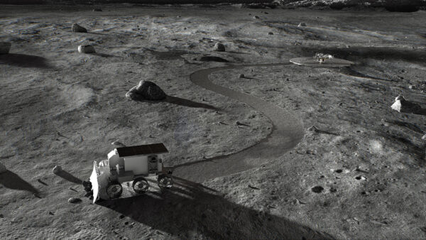 Through a NASA Tipping Point Contract, Redwire is developing manufacturing technology to build lunar infrastructure like landing pads, roads, and habitat foundations. Credit: Redwire