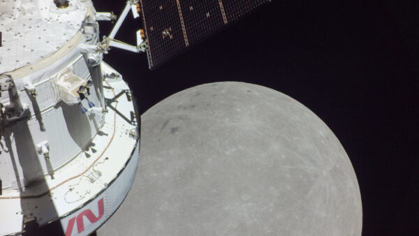 Closeup of Orion and Moon